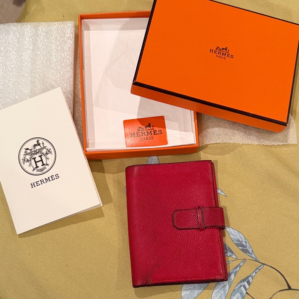 Hermes Red Leather Wallet